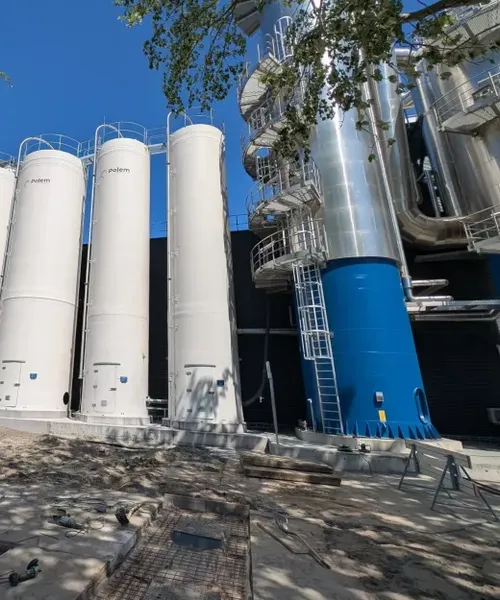 Polem composiet silo's versterken Verborg Group bioraffinaderij