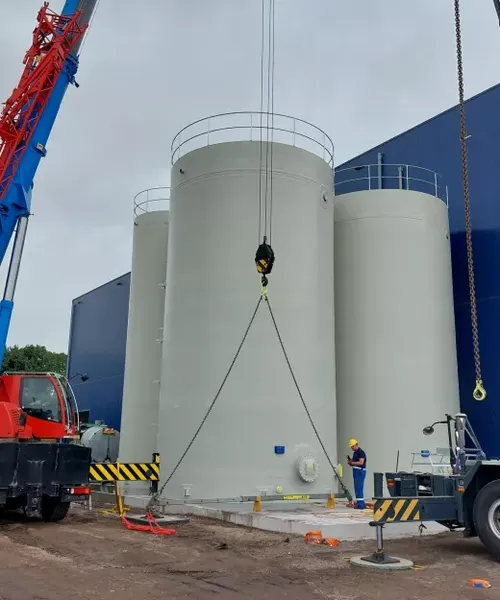 Composiet opslagtanks voor biogasinstallatie: SFP Groningen